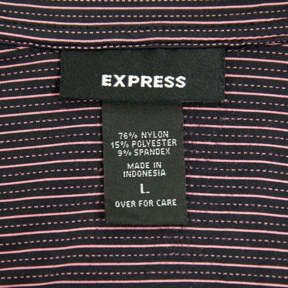 Striped Long-Sleeve Button-Up by Express - Picture 4 of 4